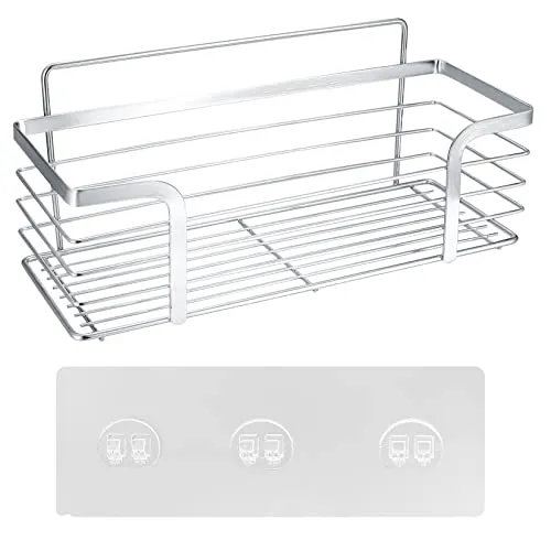 YiPHomn Duschkörb Ohne Bohren, Duschablage Selbstklebend, Duschregal zum Hängen, Badezimmer Duschkorbe Badregal Wandablage Edelstahl