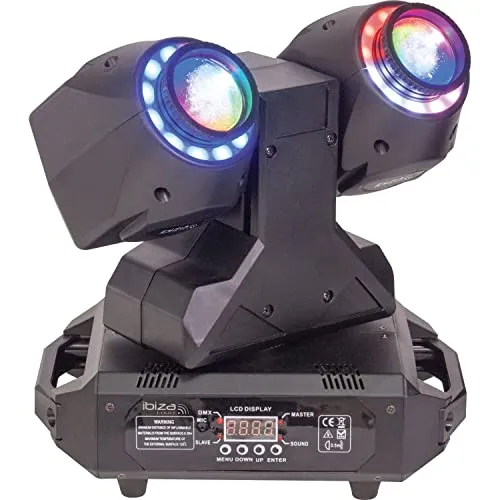 MHBEAM60-FX - Ibiza - DOPPELTES 2-IN-1 WASH & BEAM LED MOVING HEAD MIT DMX STEUERUNG