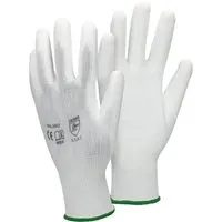 ECD Germany 1 Paar Arbeitshandschuhe mit PU-Beschichtung Größe 11-XXL Weiß