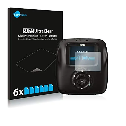 Savvies 6 Stück Schutzfolie für Fujifilm Instax Square SQ20 Displayschutz-Folie Ultra-Transparent