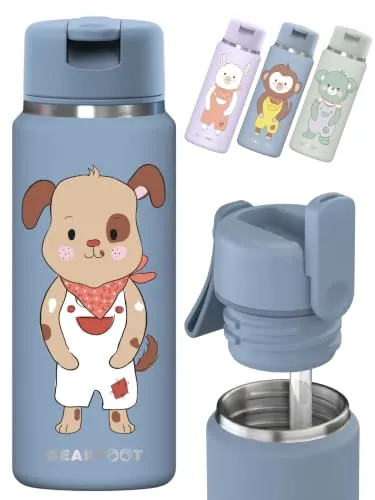 BEARFOOT TINY Edelstahl Trinkflasche Kinder 200ml (Hund