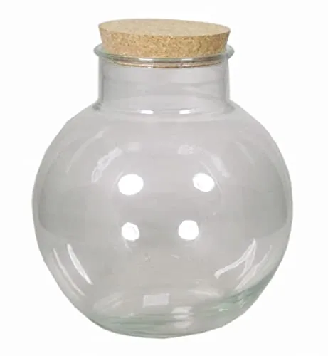 INNA-Glas Vorratsdose Winda mit Korken, 26,5 cm - Klares Glas Vorratsbehälter mit Korken, ideal zur stilvollen Aufbewahrung von Lebensmitteln. Jedes Stück ist einzigartig und bietet Platz für Ihre Lieblingszutaten.