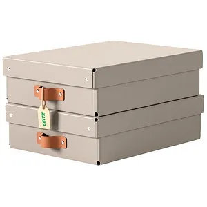 LEITZ 2 Puro Aufbewahrungsboxen 8,0 l beige 27,0 x 37,0 x 10,0 cm