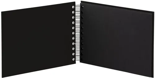 Fotoalbum Fotoalbum Whire-O 40 Seiten 195x145mm schwarz/schwarz