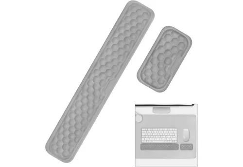 Ergonomische Handgelenkauflage Giecy für Tastatur und Maus - Zubehör für Eingabegeräte - Lindert Handgelenkschmerzen mit hochwertigem Memory Foam und PU-Material für optimalen Komfort und Ergonomie.