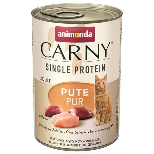 Carny Katzen Nassfutter Single Protein Pute Pur 11 x 400g von animonda