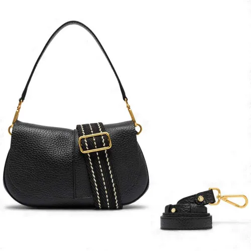 Katia GIANNI CHIARINI Leder Tasche Schwarz - 11088TKLNAMCP001 - Elegante Handtasche für Damen in klassischem Design, aus hochwertigem Leder gefertigt. Ideal für jeden Anlass und ein stilvolles Accessoire.