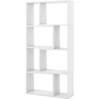 Costway Bücherregal mit 4 Ebenen Standregal mit 8 Fächern Weiß