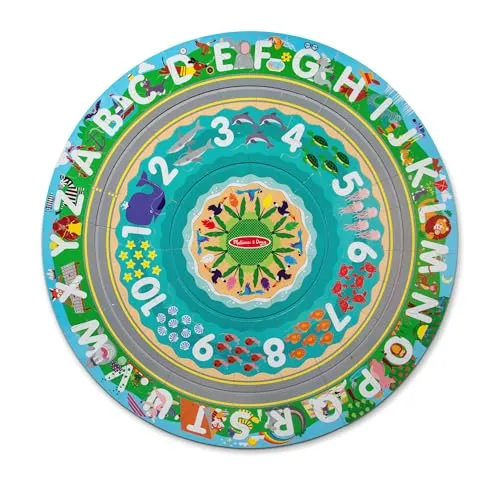 Melissa & Doug Bodenpuzzle Schienen rund um die Küste – 48 Teile - Interaktives Bodenpuzzle mit 48 Teilen, fördert Zahlenerkennung und Feinmotorik. Zwei aufziehbare Fahrzeuge bringen Spaß und Lernen für Kinder ab 3 Jahren!