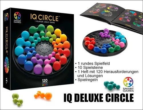 IQ Deluxe - Circle - Gesellschaftsspiel für strategisches Denken, ideal für Spieler ab 14 Jahren und fördert logisches Denken und Problemlösungsfähigkeiten.