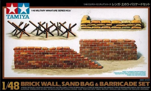 Tamiya 32508 - Ziegelmauer, Sandsack & Barrikade Set - Maßstab 1:48