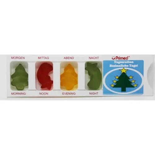 Tablettenbox Weihnachtszeit mit Fruchtgummi Scherzartikel 25g