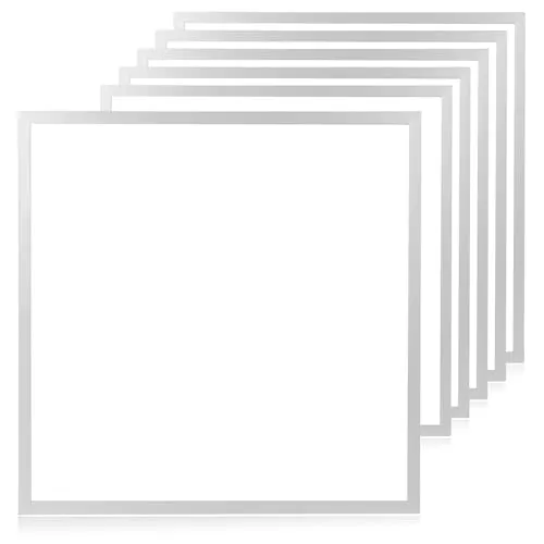 LUXULA 6x LED BackLit Panel 62x62 cm, 40W, 4400lm, IP44 - Helles LED Panel mit 40W und 4400 Lumen für gleichmäßige Ausleuchtung in Feuchträumen. Ideal für Labore und Büros, sorgt für effiziente Beleuchtung und einfache Montage in Rasterdecken.