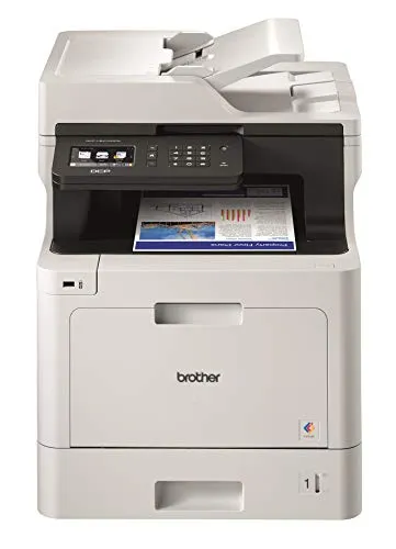 Brother DCP-L8410CDW Multifunktions-Farblaserdrucker - Multifunktions-Drucker mit Sicherheitseinstellungen, automatischem Dokumenteneinzug und beidseitigem Drucken. Ideal für geschäftliches Drucken mit Brother MPS Essential.