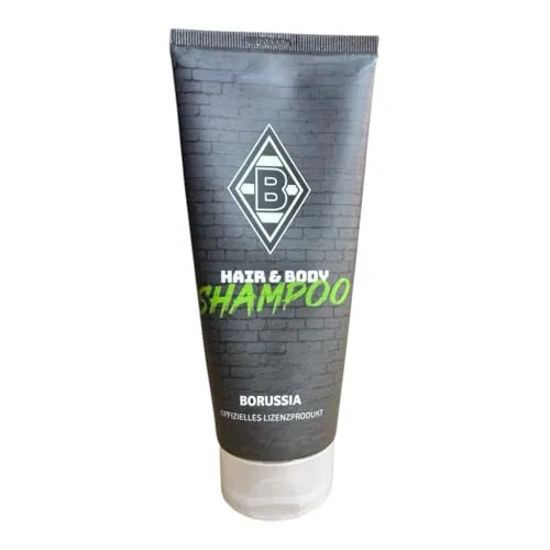 Borussia Mönchengladbach Hair & Body Shampoo | Offizieller Fanartikel Fohlenshop | Duschgel & Shampoo mit einem sportlich-frischen Duft | Geschenk für Ihn - Inhalt 200 ml