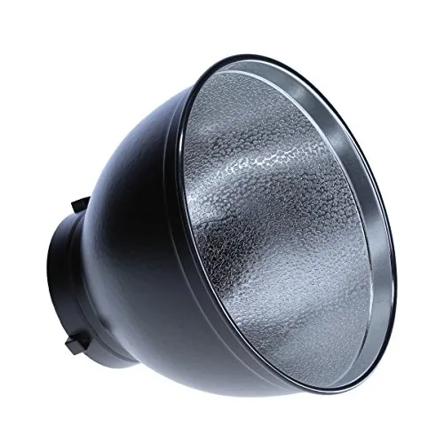Rollei Profi Studioblitz Reflektor 55 Grad - Aluminium Reflektor (Lichtformer) für Studioblitze mit Bowens-Anschluss und 55° Abstrahlwinkel - Schwarz