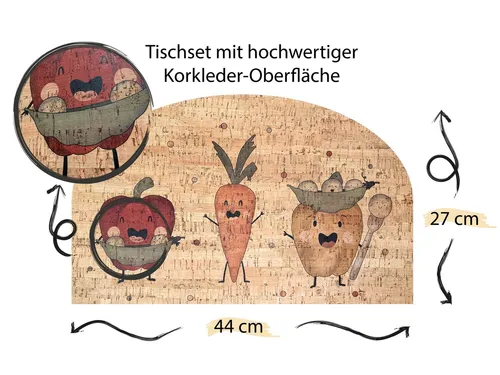 Little Lemon Platzset – Stilvolles Tischset für Kinder in orange von Little Lemon