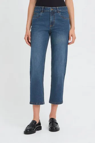 Produktbild OXMO Mom-Jeans OXHelle Jeanshose im kurzen Schnitt blau 30