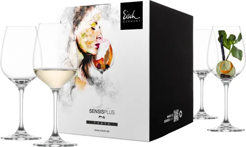 Eisch Germany Weißweinglas Superior SensisPlus 4-teilig - Premium Kristallglas für Weißwein, spülmaschinengeeignet und Made in Germany. Mit 310 ml Fassungsvermögen und elegantem Design für besondere Anlässe.