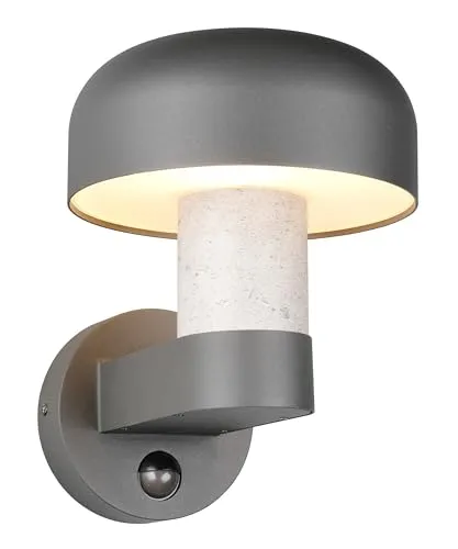 Wandlampe Fassadenleuchte Aluminium anthrazit betonfarben mit Sensor