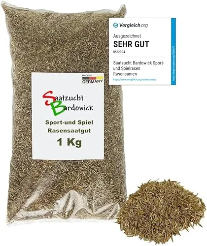 Rasen Sport und Spiel Grassamen Sportrasen Rasensamen Rasensaat Gras 1kg - Qualität zum fairen Preis