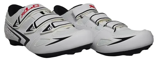 XLC Erwachsene Road-Shoes CB-R04, Weiß, 43 - Unisex-Schuhe mit drei Klettverschlüssen für individuellen Halt und rutschfester Nylon-Sohle für optimalen Komfort beim Radfahren.