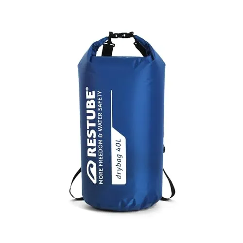 Restube Wasserdichter Drybag 40L – Premium-Qualität für ultimative Sicherheit - Wasserdichte Tasche für Boote, 100% wasserdicht und langlebig, ideal für Reisen und Wasseraktivitäten, schützt Ihre Ausrüstung selbst unter extremen Wetterbedingungen.