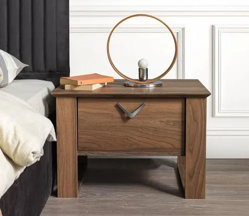 Moderner Nachttisch mit Schublade in Braun - Stylischer Nachttisch für Ihr Schlafzimmer, Maße: 60x46,5x43 cm, aus robustem Lärchenholz, ideal für Stauraum und dekorative Akzente, einfache Montage.