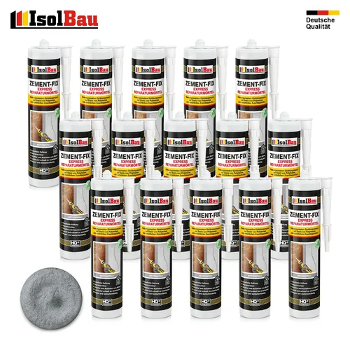Reparaturmörtel Zement-Fix 15 x 300 ml Betongrau Fugenmörtel Express Rißacryl
