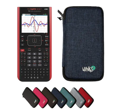Texas Instruments TI-Nspire CX II-T CAS Taschenrechner mit WYNGS Schutztasche Blau - Taschenrechner mit CAS-Funktionen für präzise Berechnungen und Software-Updates. Inklusive robuster WYNGS Schutztasche für sicheren Schutz und Aufbewahrung.