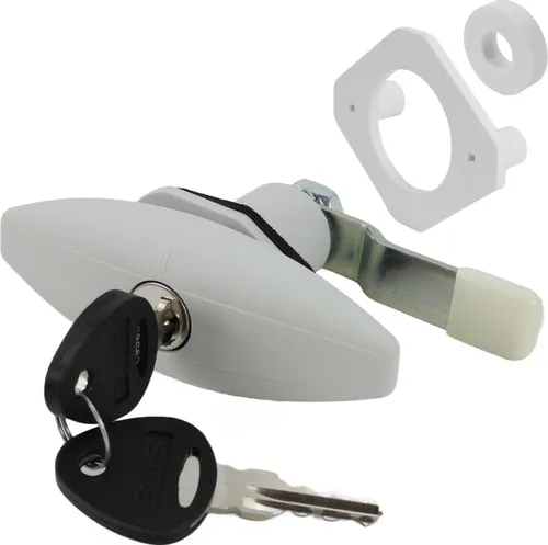 sts Aufschraubschloss STS Push Lock Klappenschloss Ellipse groß für Wohnmobil und Boot - Aufschraubschlösser für Service- und Garagenklappen, mit sicherem Schlossmechanismus und hochwertigem Kunststoff. Ideal für Wohnmobile und Boote, Made in Germany.
