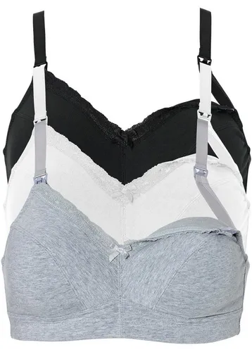 bonprix Still-BH (Packung, 3-tlg) im praktischen 3er Pack, mit Clip-Verschlüssen, aus Baumwollqualität