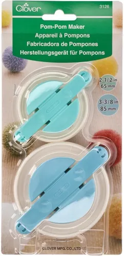 Clover Pom-Pom Makers Popmonmacher Pompon Bommelmacher 2 Stück groß