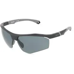 Polaroid PLD 7055/S 003/E3 Sonnenbrille - Sonnenbrille für Unisex Erwachsene mit polarisierenden Gläsern in Grau, idealer UV400 Schutz und stylischem rechteckigem Design aus robustem Polycarbonat.