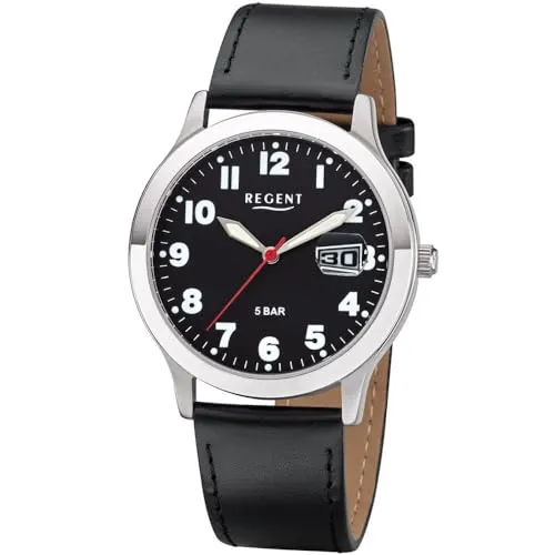 Regent Herrenarmbanduhr 1755.40.16 Edelstahl F1023 - Elegante Armbanduhr für Herren mit Edelstahlgehäuse, Durchmesser 3,9 cm, perfekt für jeden Anlass.