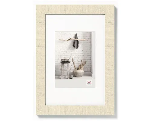 Bilderrahmen Holz Home creme 70x100 cm - Eleganter Bilderrahmen in Creme, ideal für Ihre Erinnerungen. Perfekt für große Formate und verleiht jedem Raum einen stilvollen Akzent.