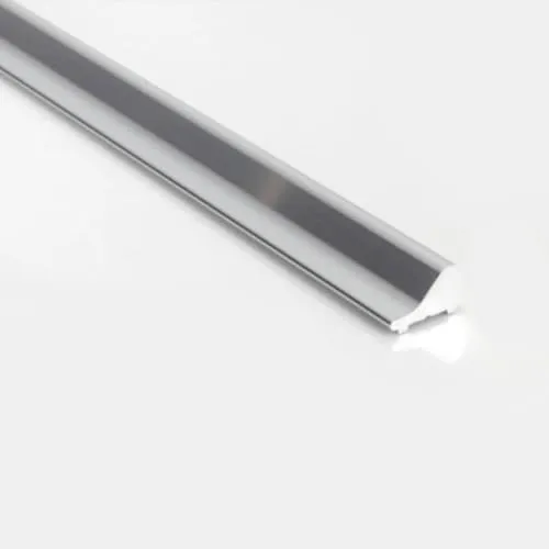 WITEN&NOCK 120cm Schwallschutz-Profil Aluminium Schwallleiste Duschdichtung Schwallschutzleiste für Dusche Duschwanne Duschkabine gerade Wasserabweiser chrom