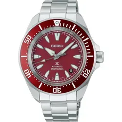 Seiko Prospex Divers Automatic 200m SRPL11K1 - Sportliche Herrenuhr in Rot und Silber - Herrenuhren - 200m wasserdicht, ideal für Taucher und Outdoor-Enthusiasten, mit robustem Edelstahlarmband und auffälligem Design.