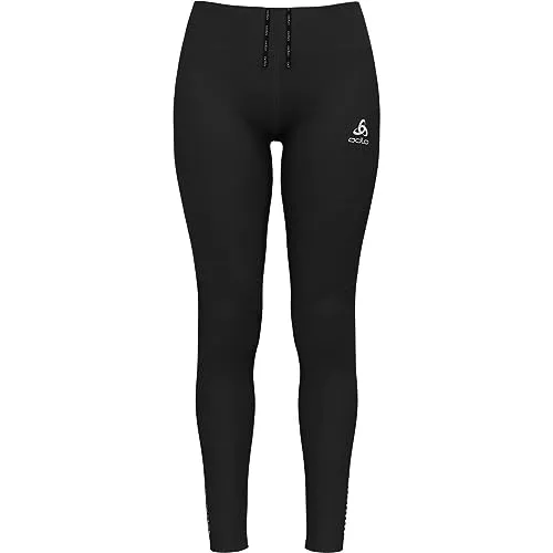 Odlo Damen Lauftight ZEROWEIGHT, Black, S - Leichte und bequeme Lauftight für optimale Bewegungsfreiheit und Feuchtigkeitsregulierung. Ideal für sportliche Aktivitäten bei jedem Wetter, gefertigt aus nachhaltigen Materialien.