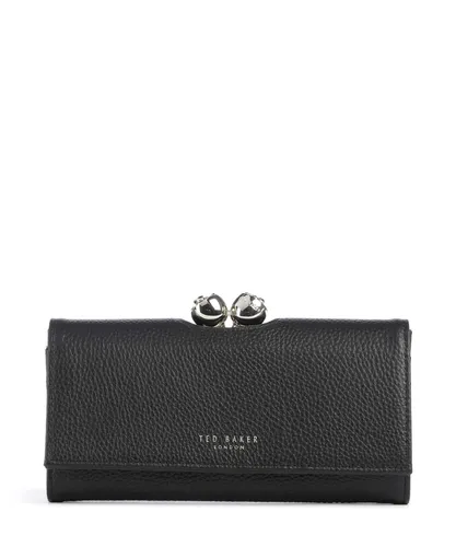 Ted Baker Damen Roosa Leder Geldbörse - Schwarz - Elegante Damen Geldbörse aus hochwertigem Leder in Schwarz. Ideal für stilbewusste Frauen, bietet ausreichend Platz für Karten und Bargeld. Perfekt für den täglichen Gebrauch und besondere Anlässe.