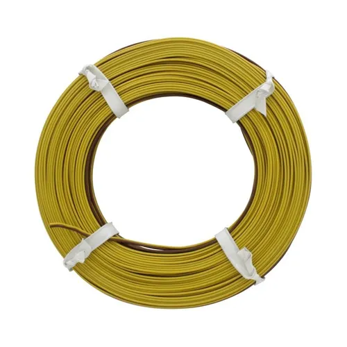 Zwillingslitze 0,14 mm GELB BRAUN 50 METER RING