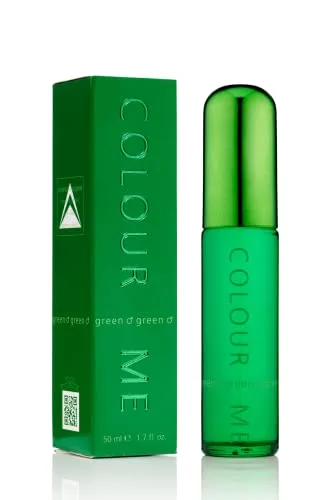 COLOUR ME Green Perfume for Men. 50ml Eau de Toilette Men, Luxury Fragrance - Mens Aftershave, Long Lasting Fragrance for Men by Milton-Lloyd