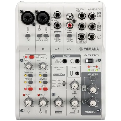 YAMAHA AG06MK2 W 6-Kanal USB Mixer von Yamaha