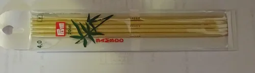 Strumpfstricknadeln Bambus Stärke 4 Länge 20 cm Prym 221214