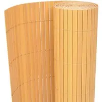 vidaXL Gartenzaun Doppelseitig PVC Gelb 90×500 cm - Gartenzäune, flexibler Sichtschutz aus witterungsbeständigem PVC, ideal für individuelle Anpassungen und Schutz vor neugierigen Blicken.
