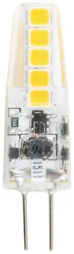 Heitronic 16211 LED G4 2W Warmweiß - Energiesparlampe mit 2W Leistung, ersetzt 20W, kompakte Größe (Ø 10mm x H 37mm) für vielseitige Anwendungen und angenehmes warmweißes Licht.