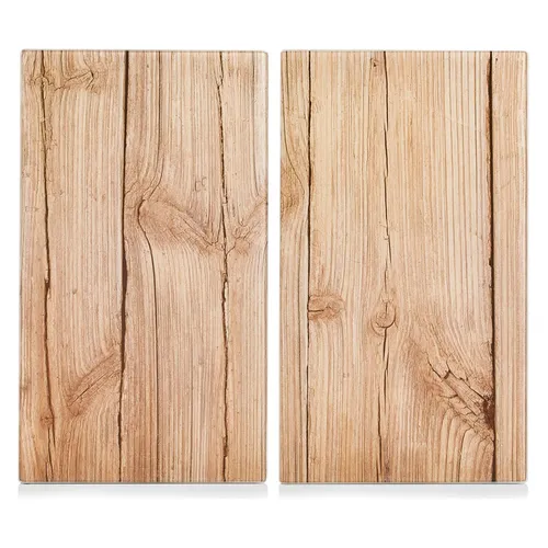 Zeller 26277 Herdabdeck- und Schneideplatten-Set Wood, 2-tlg.