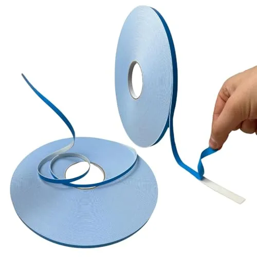 I K H E Malarka 45 Meter doppelseitiges Klebeband Extra Stark Universal für leichte Objekte - Artikel/Breite 9 mm, Dicke 1 mm (1 - Stück - 45 Meter)