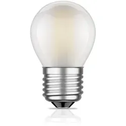 ledscom.de E27 LED Leuchtmittel, G45, warmweiß (2700 K), 4 W, 477lm, gefrostet