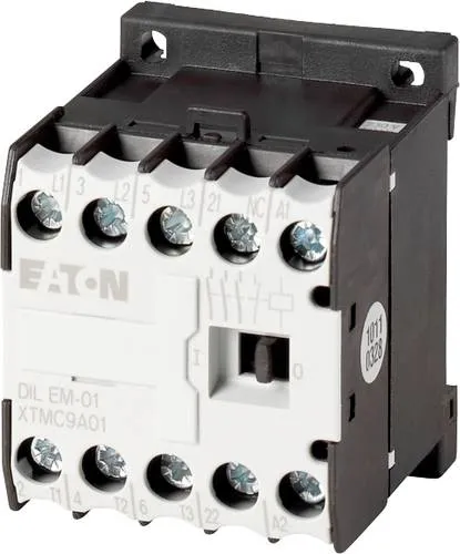 Eaton DILEM-01(24V50HZ) Leistungsschütz - Ladegerät mit 3 Schließern, ideal für zuverlässige Steuerung bis 4 kW, perfekt für industrielle Anwendungen.